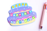 ‘Happiest Birthday’ Puffy Stationery Bundle, Pink